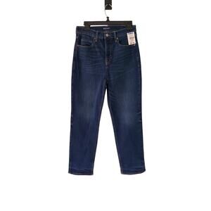 Old Navy Women's Extra High-Rise Sky-Hi Straight Jeans Size 4 Button Fly Denim